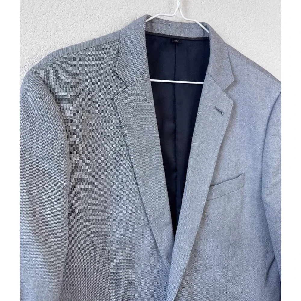 J‎ Crew Blazer Mens 40L Ludlow Gray Cotton Stretch Suit Jacket Business Workwear
